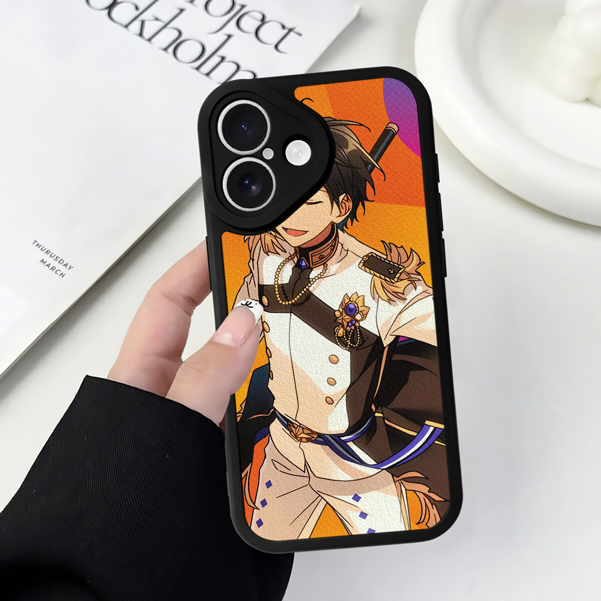 （画像用） あんさんぶるスターズ! Ensemble Stars 【iPhone 16シリーズ対応】シリコンスマホケース（レザー調） 材質：シリコン